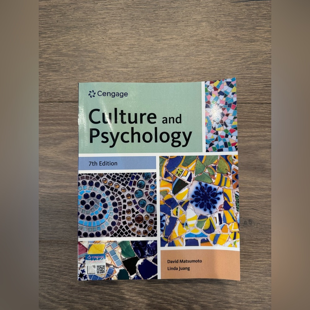Cengage Culture and Psychology 7th Edition Book